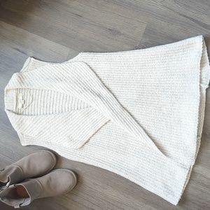 LOFT Open Cardigan Sweater Vest in Oatmeal - XS to Medium